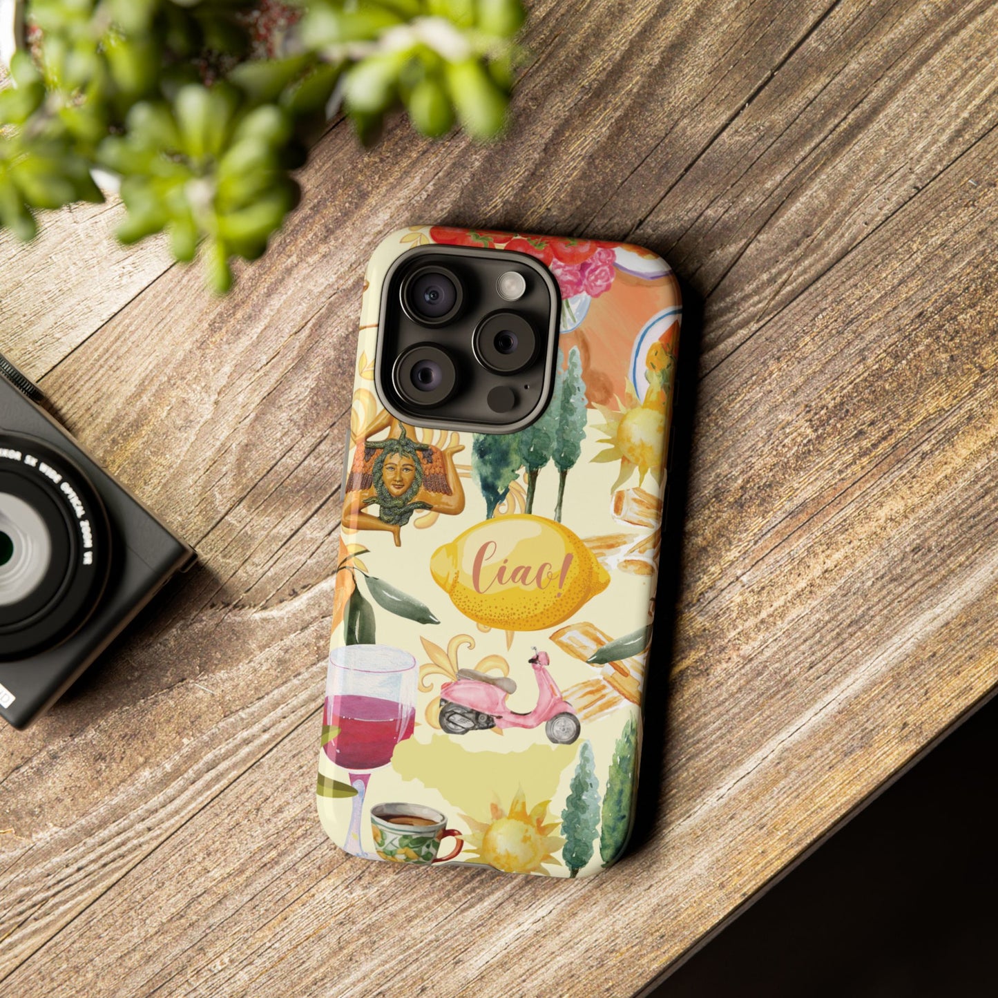 Sicilian Summer Phone Case, Summer Vibes, Italian Sicily Scene, Colorful Tough Case Phone Cover