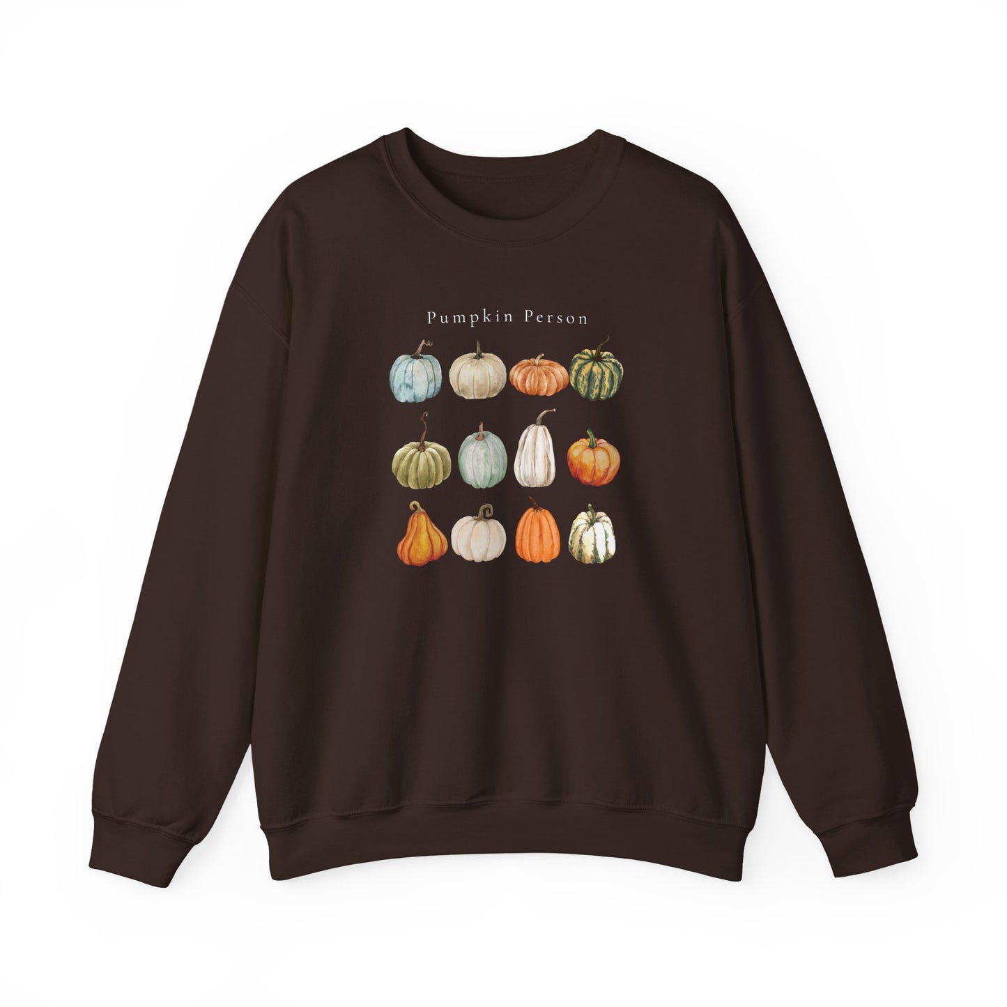 Pumpkin Person-Fall & Autumn-Inspired Pumpkin-Vibes Theme Crew Neck Graphic Sweatshirt