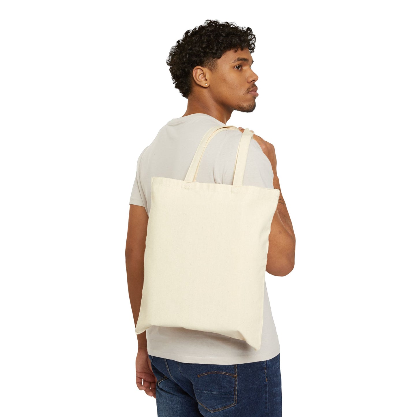 On Vacation Missing My Dog- Heart Style Cotton Canvas Tote Bag for Dog Lovers