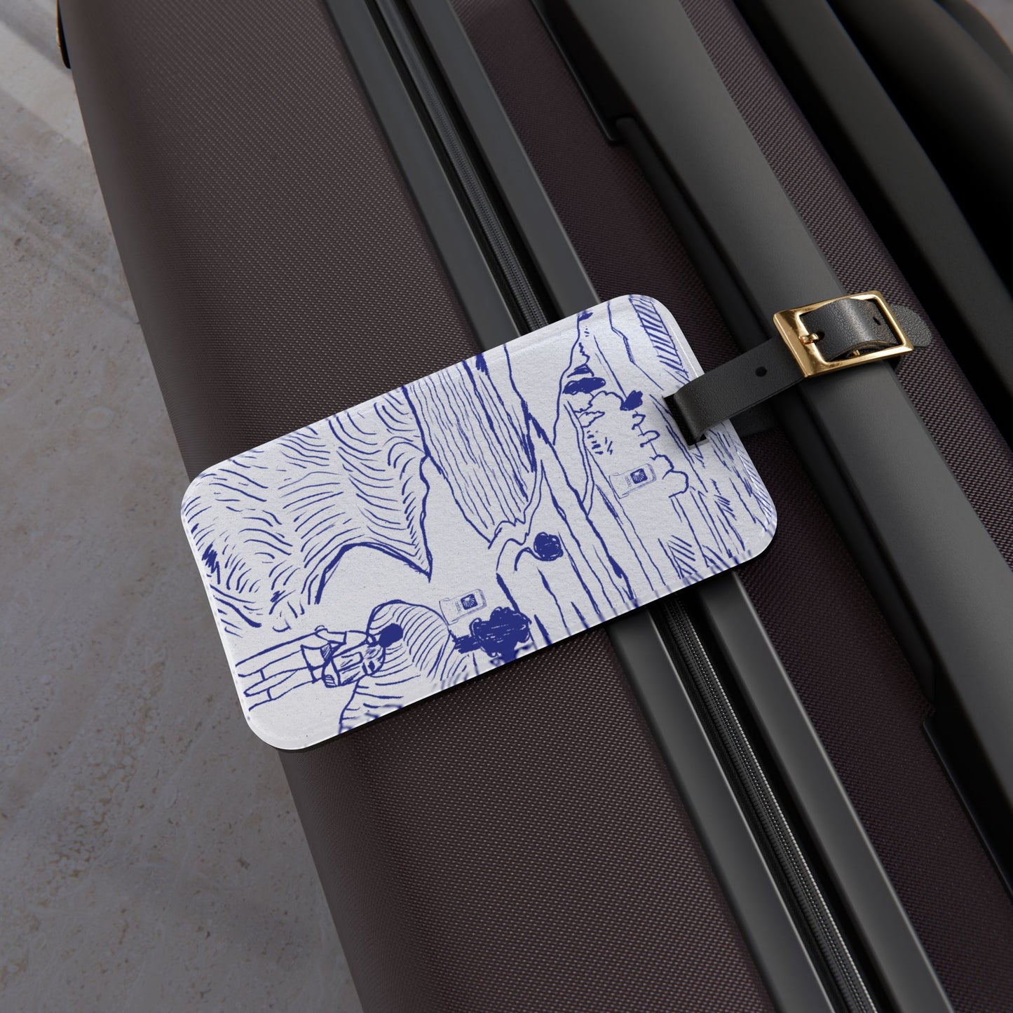 Buen Camino Sketch Acrylic Travel Luggage Tag - Camino de Santiago Gift Travel Accessory