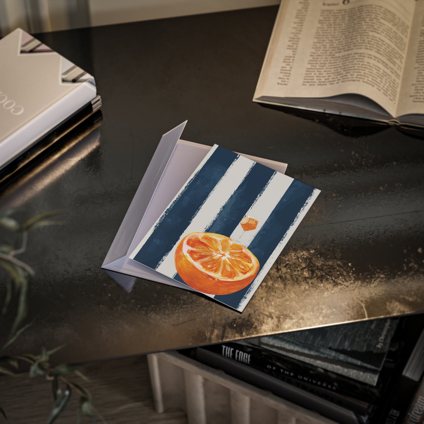 Apertivo Escape Euro Summer Drinks Notecard - Aperol Spritz