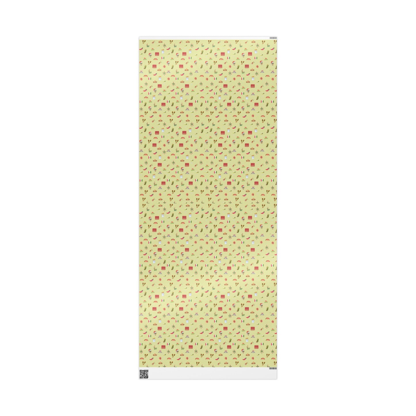 Mexico Themed Green Christmas Festive Whimsical Wrapping Paper For Holiday, Christmas Gifts