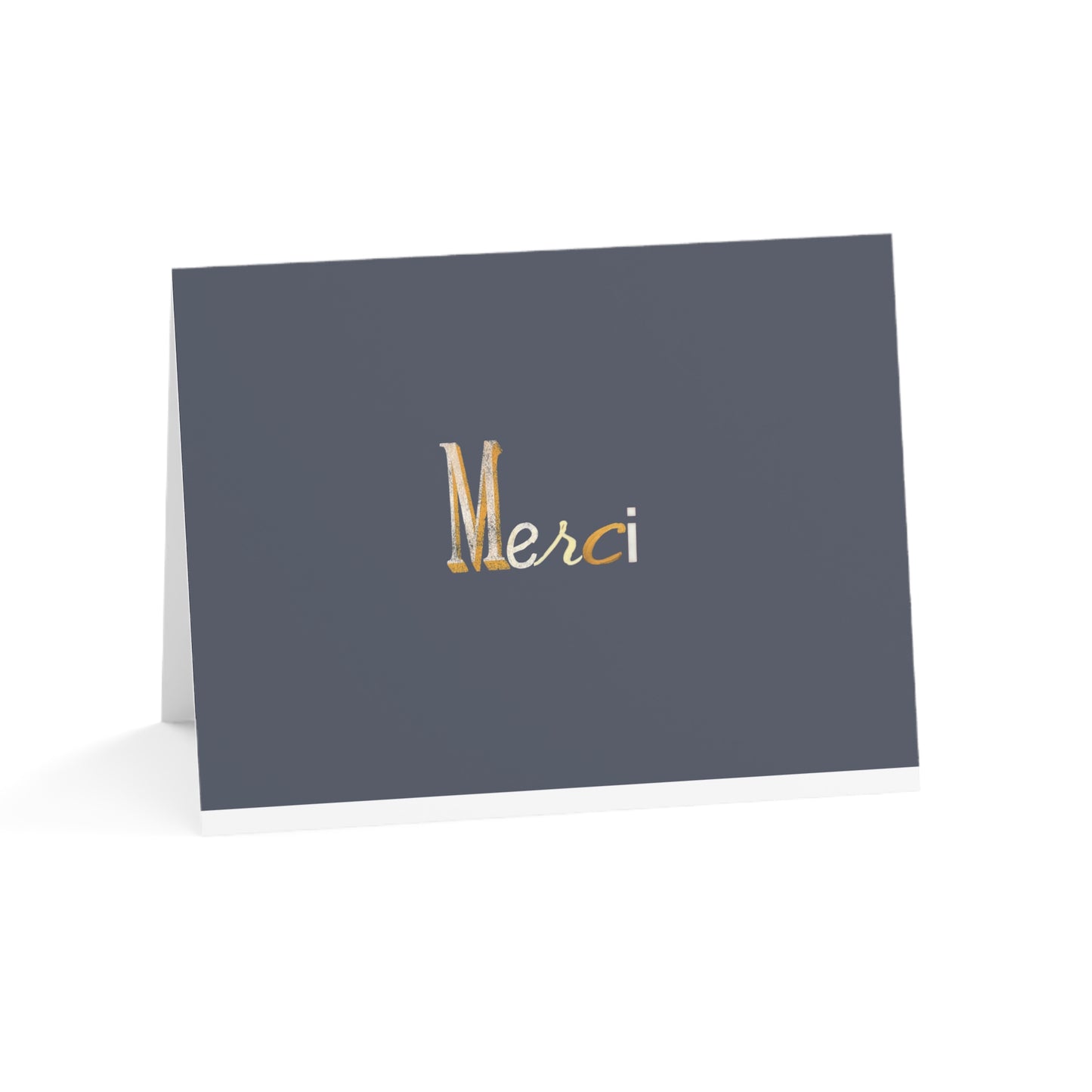 Merci -Thank You Greeting Card, French Parisian Typography