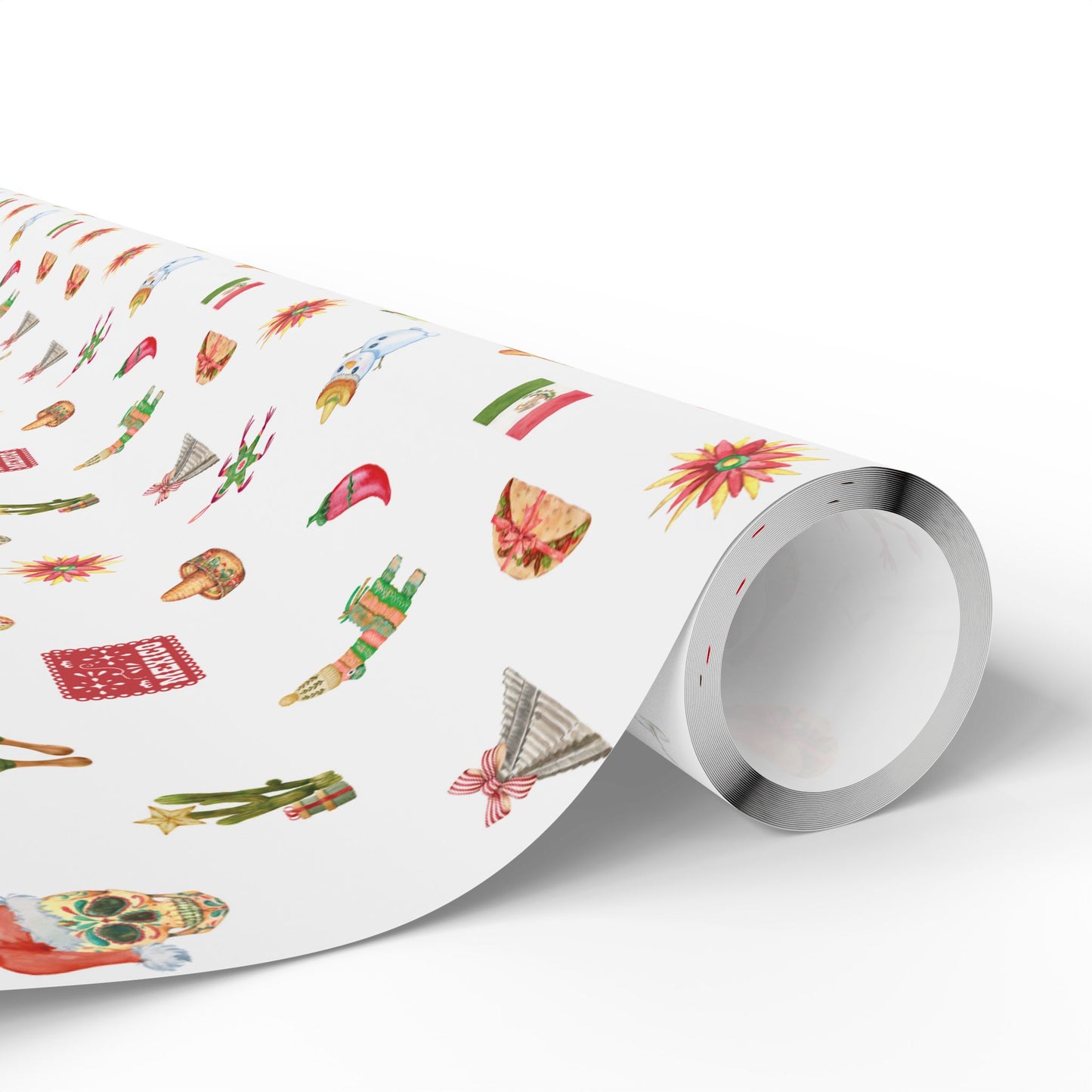 Mexico Themed Christmas Festive Whimsical Wrapping Paper For Holiday, Christmas Gifts