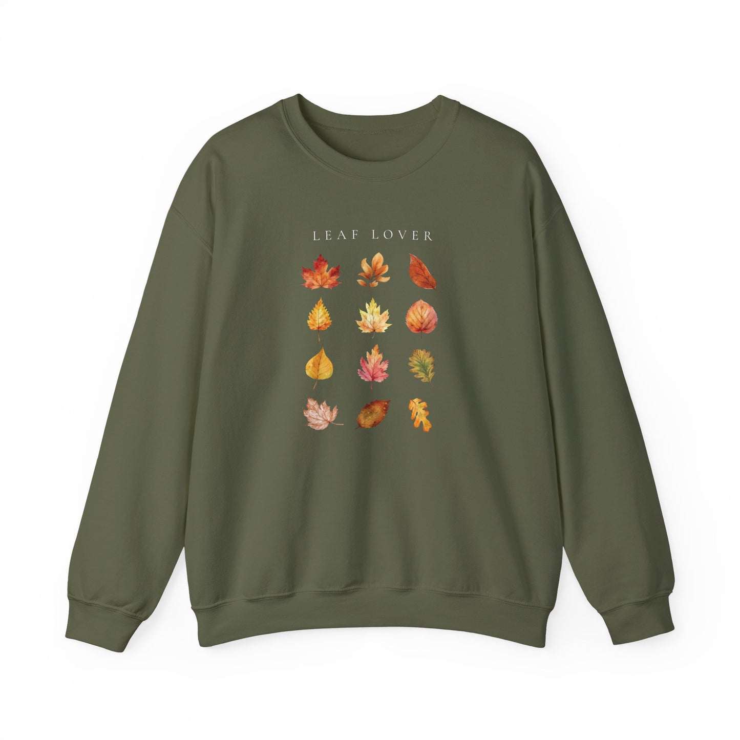 Leaf Lover-Fall & Autumn Vibes  Foliage-Inspired Leaf Peeping Theme Crew Neck Graphic Sweatshirt