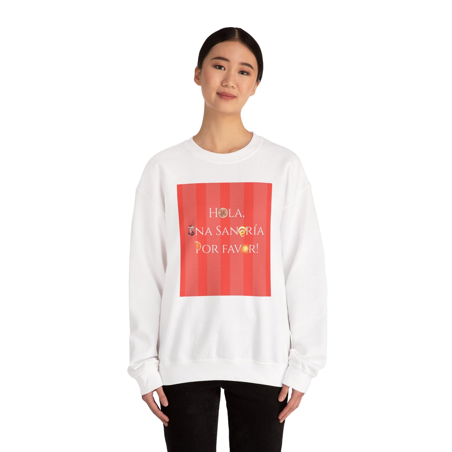 Spain-Inspired Sangría Summer Striped T-Shirt, Graphic Crewneck Sweatshirt With Spanish Vibes