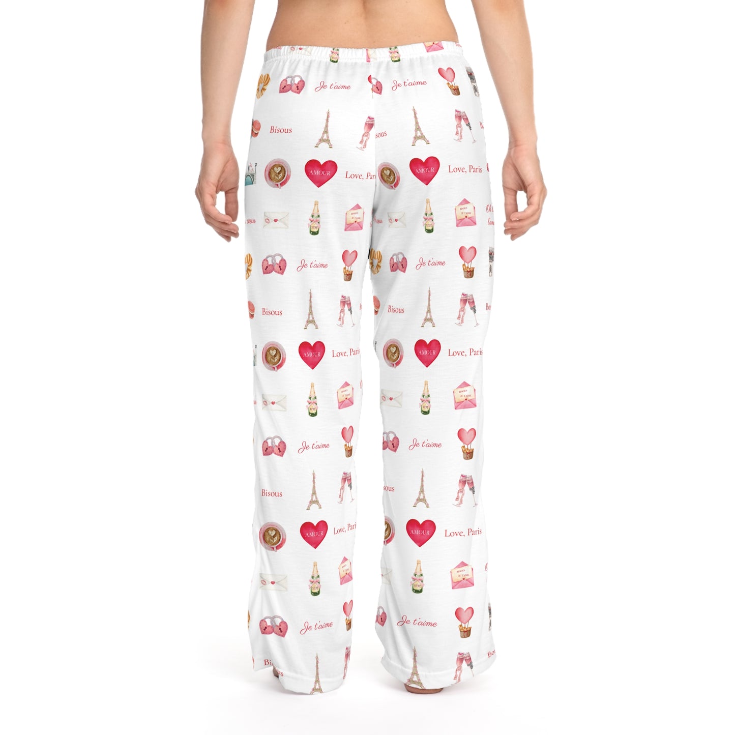 Women's Paris Valentines Day Inspired Pajama Pants