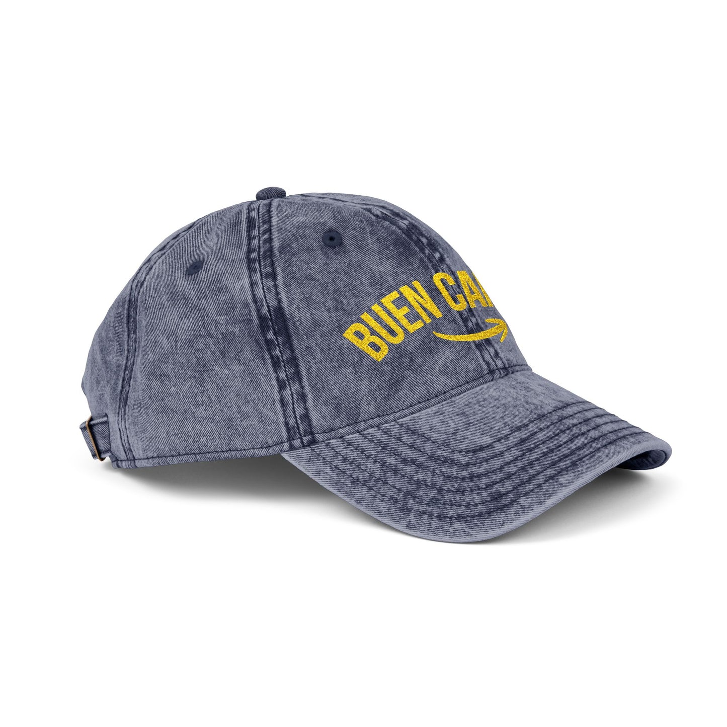 Buen Camino Embroidery Vintage Cap With Arrow Shell Design