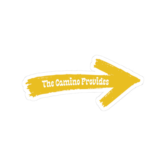 Yellow arrow with 'The Camino Provides' text on a white background