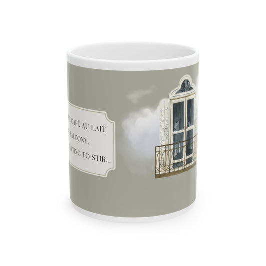 Mentally Sipping Cafe Au Lait On A Paris Balcony- Travel Vignette Coffee Mug