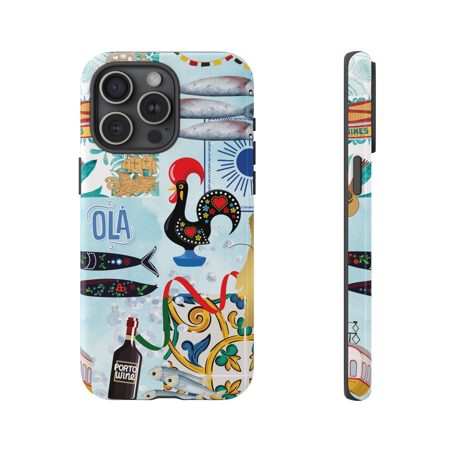 Portugal-Inspired Phone Case, Portugese Vibes, Travel Scene, Colorful Tough Case Phone Cover
