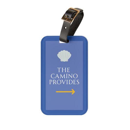 Buen Camino Acrylic Travel Luggage Tag - Camino de Santiago Gift Travel Accessory