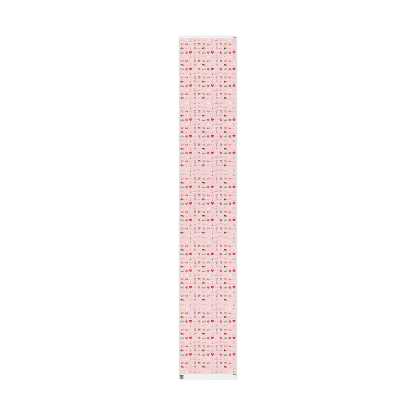 Pink Paris Themed Valentines Day Whimsical Wrapping Paper
