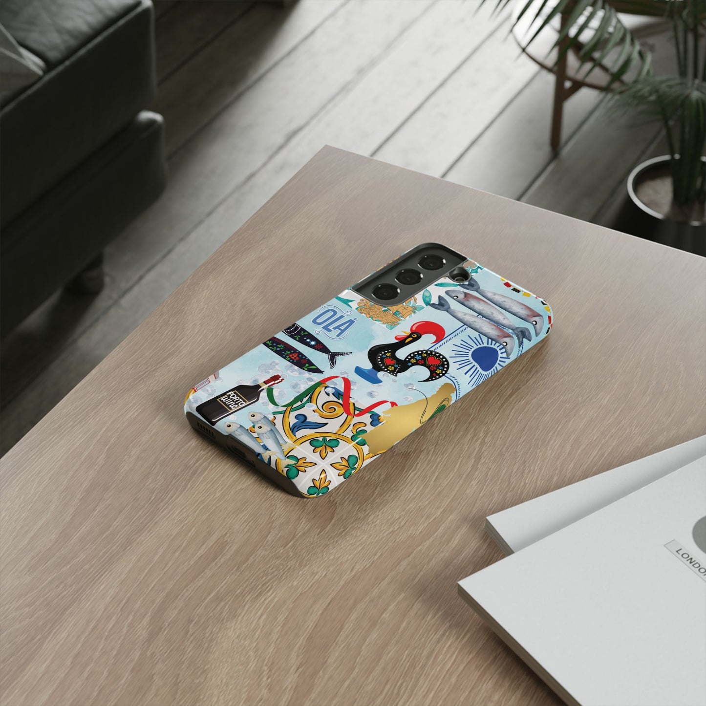 Portugal-Inspired Phone Case, Portugese Vibes, Travel Scene, Colorful Tough Case Phone Cover