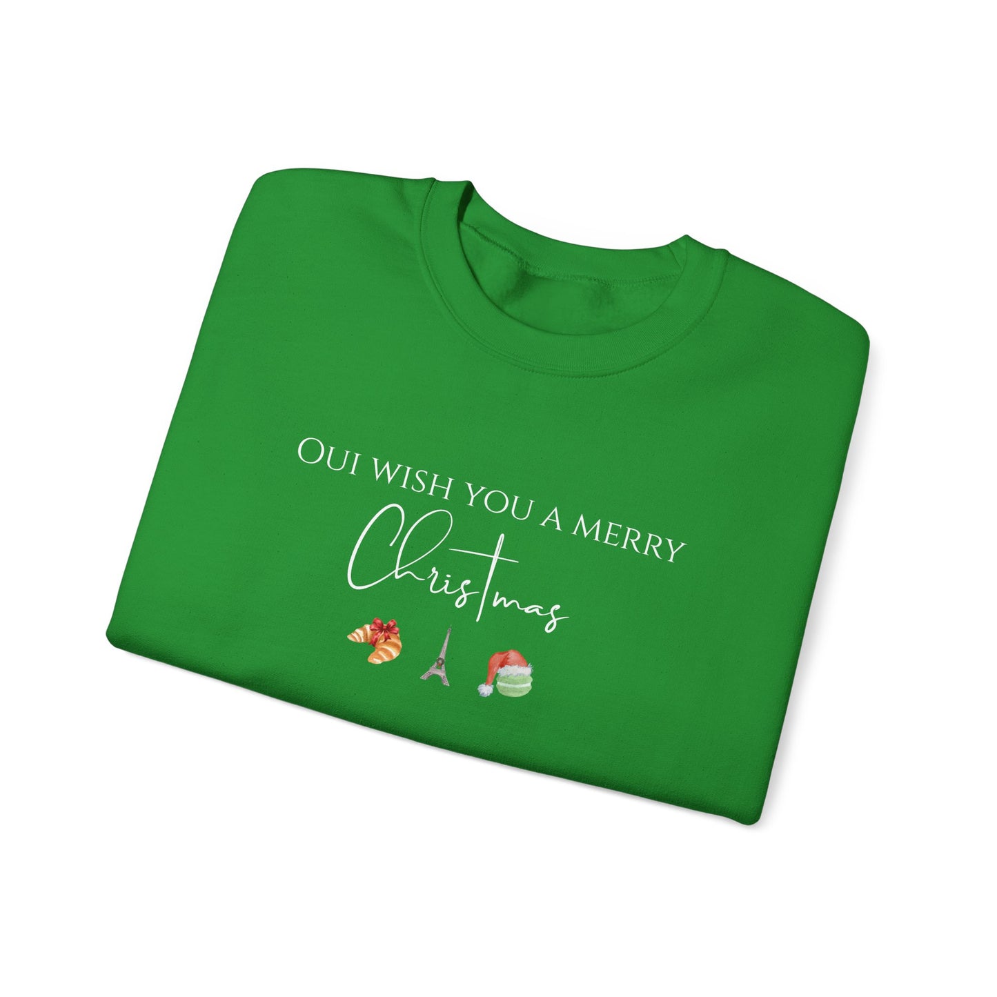 Oui Wish You a Merry Christmas-Paris France Inspired Sweatshirt