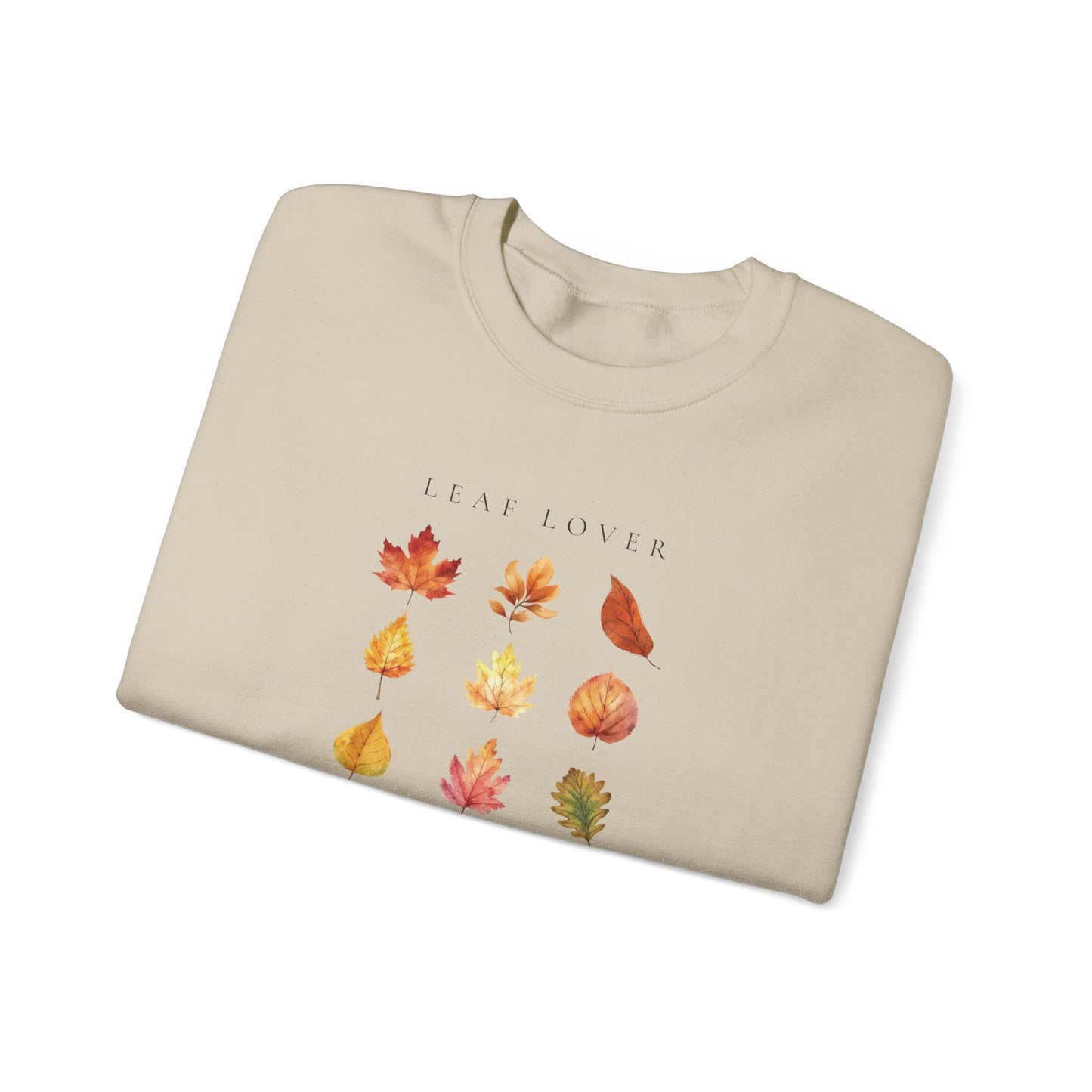 Leaf Lover-Fall & Autumn Vibes  Foliage-Inspired Leaf Peeping Theme Crew Neck Graphic Sweatshirt