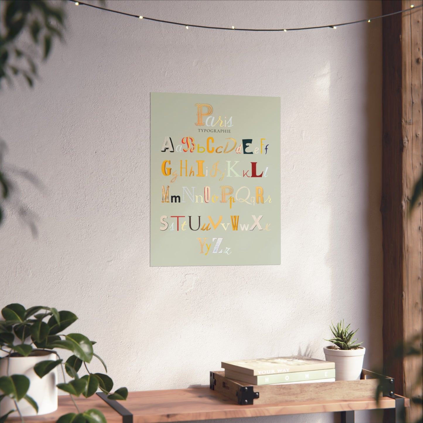 Paris Typography Alphabet Poster | Fine Art Poster I Paris Gift