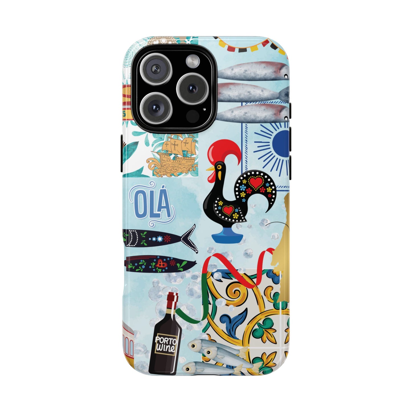 Portugal-Inspired Phone Case, Portugese Vibes, Travel Scene, Colorful Tough Case Phone Cover