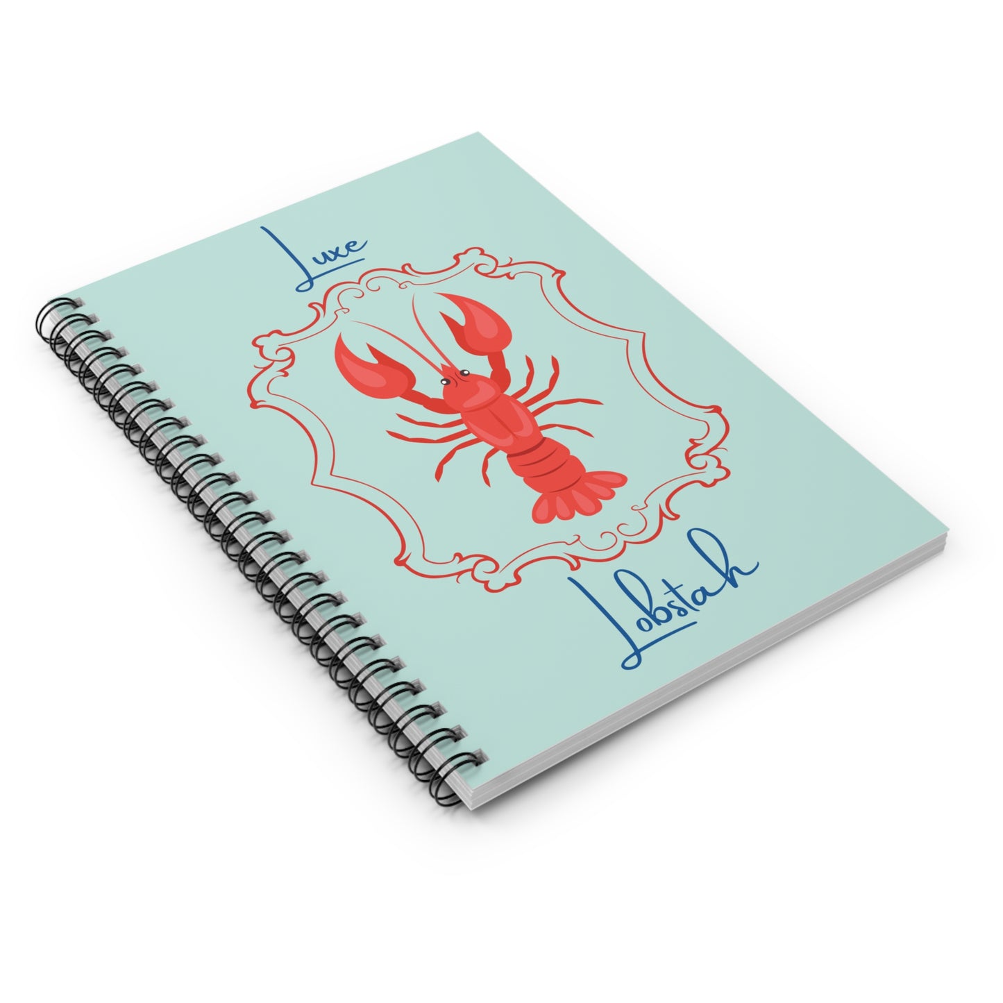 Luxe Lobstah- Journal and Spiral Notebook - Lobster, Nautical, Coastal Summer Notebook