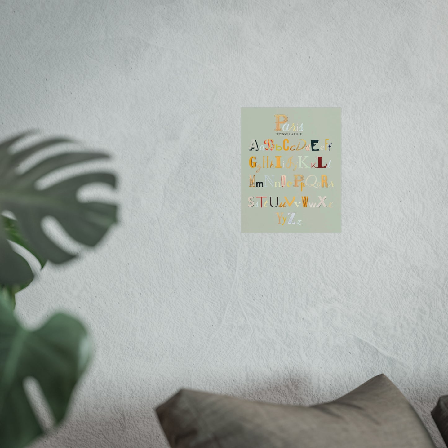 Paris Typography Alphabet Poster | Fine Art Poster I Paris Gift