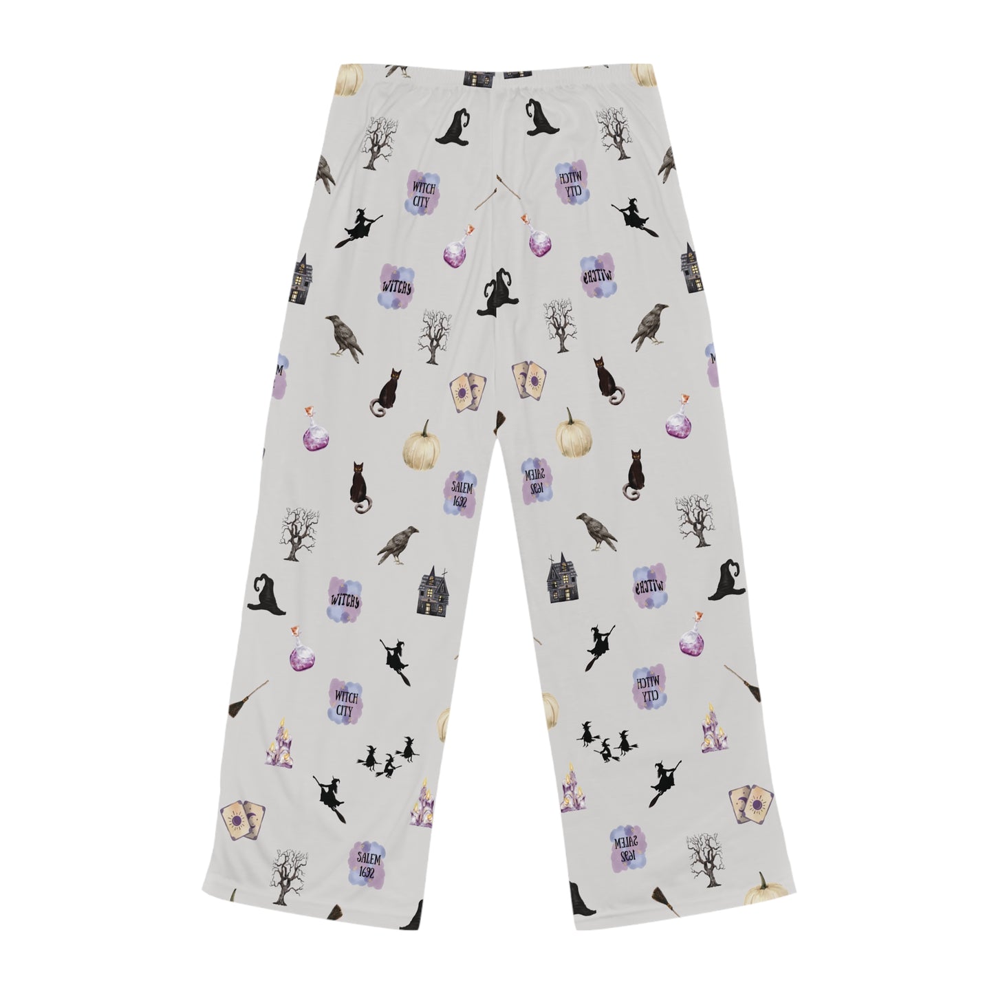 Salem Mass Halloween Witch Themed Drawstring Pajamas Lounge Pants
