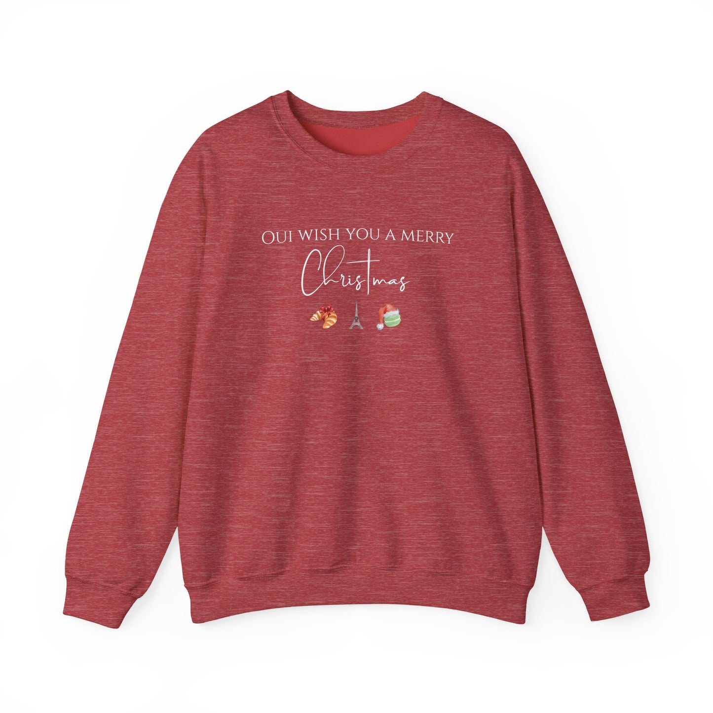 Oui Wish You a Merry Christmas-Paris France Inspired Sweatshirt