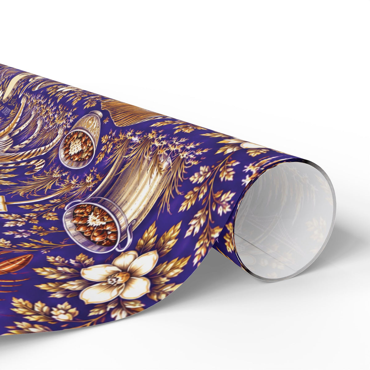 Baton Rouge, Louisiana Football Toile Wrapping Paper: Purple and Gold Gift Wrap