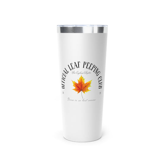 Fall Theme Leaf Peeping Club Tumbler | 22oz Travel Mug, Autumn Gift, Outdoor Adventure, Hot/Cold Beverage, Seasonal Drinkware