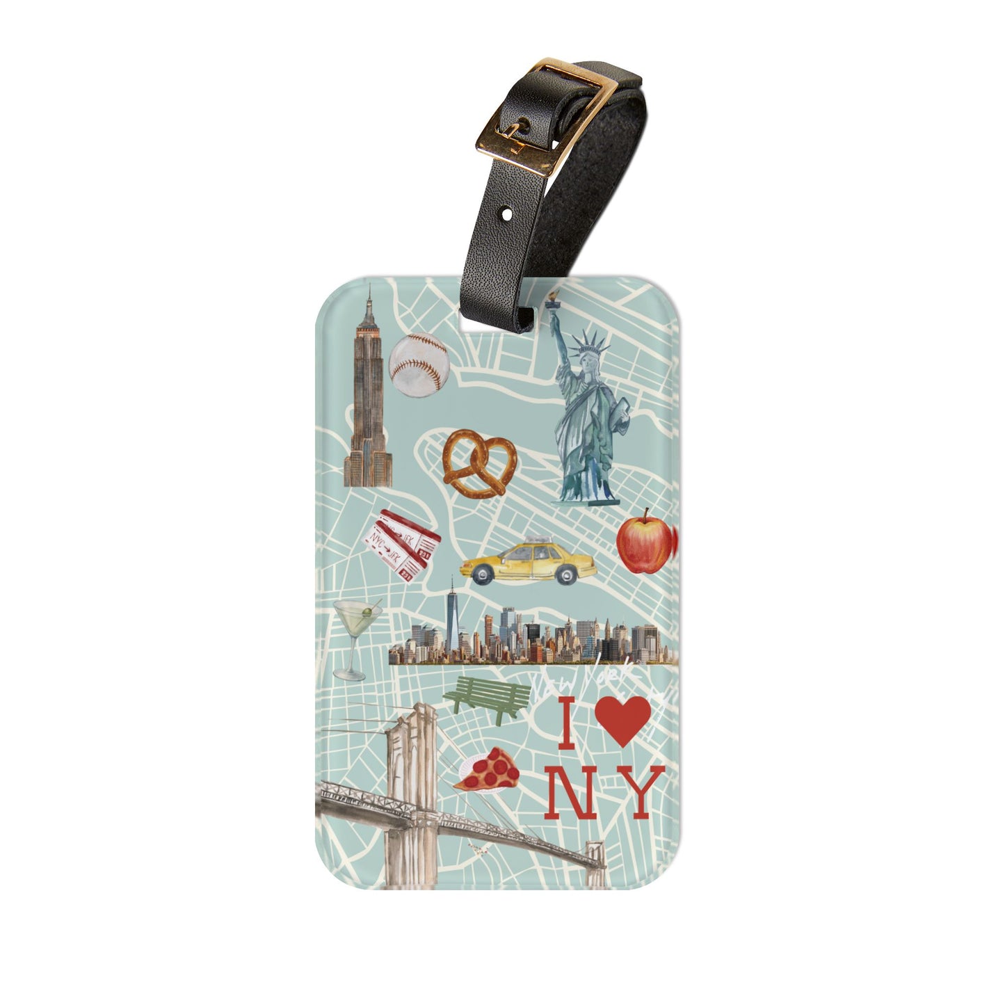New York City Acrylic Travel Luggage Tag - NYC, Group, Travel Gift