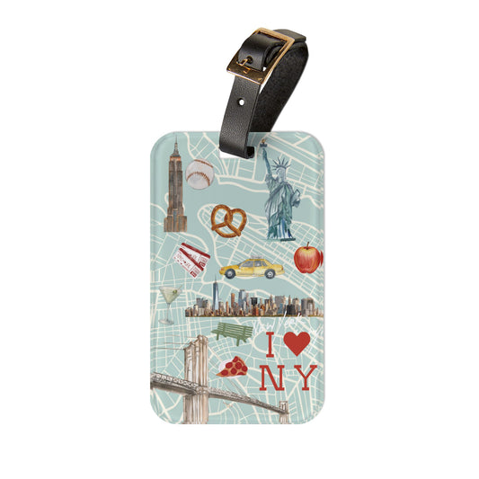 New York City Acrylic Travel Luggage Tag - NYC, Group, Travel Gift