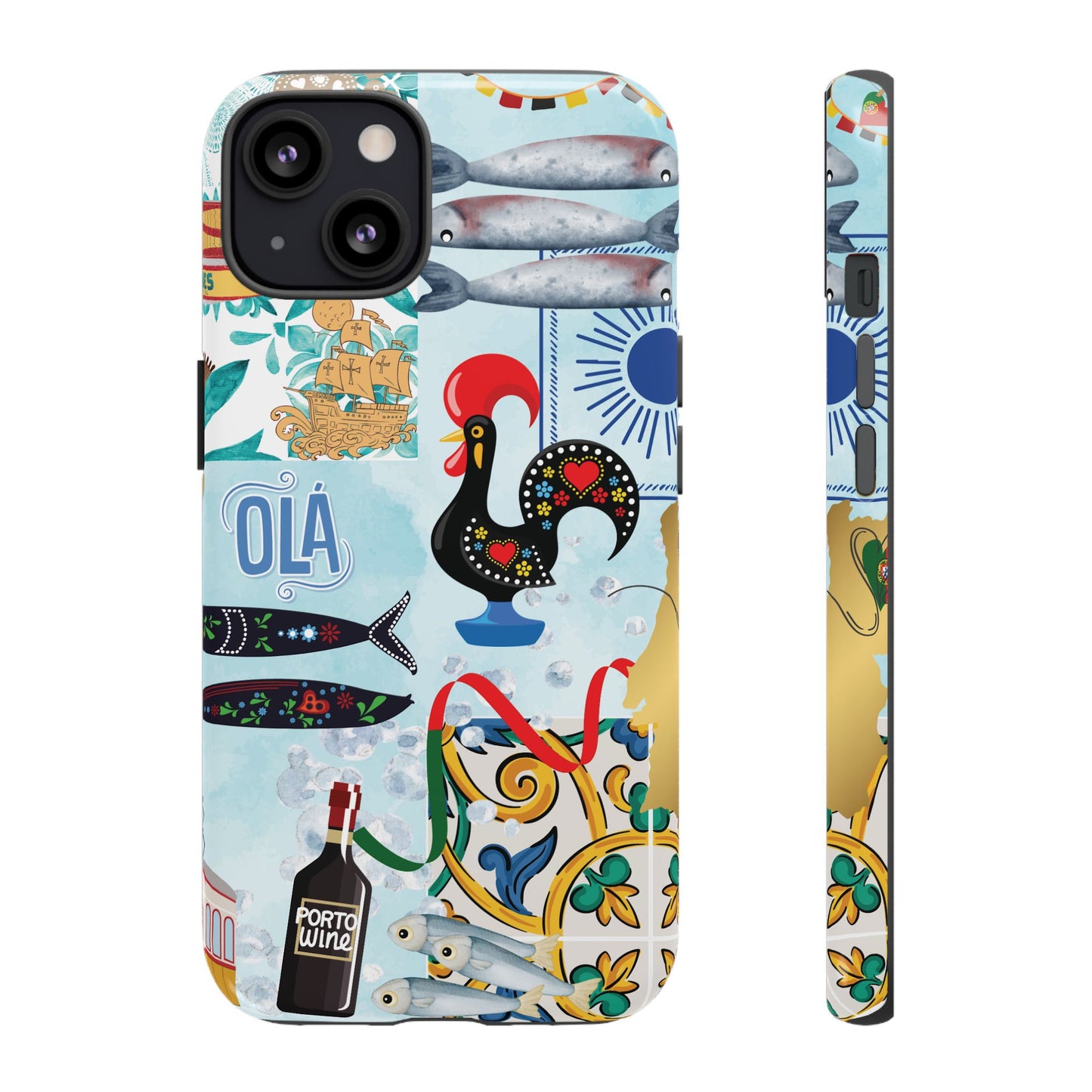 Portugal-Inspired Phone Case, Portugese Vibes, Travel Scene, Colorful Tough Case Phone Cover