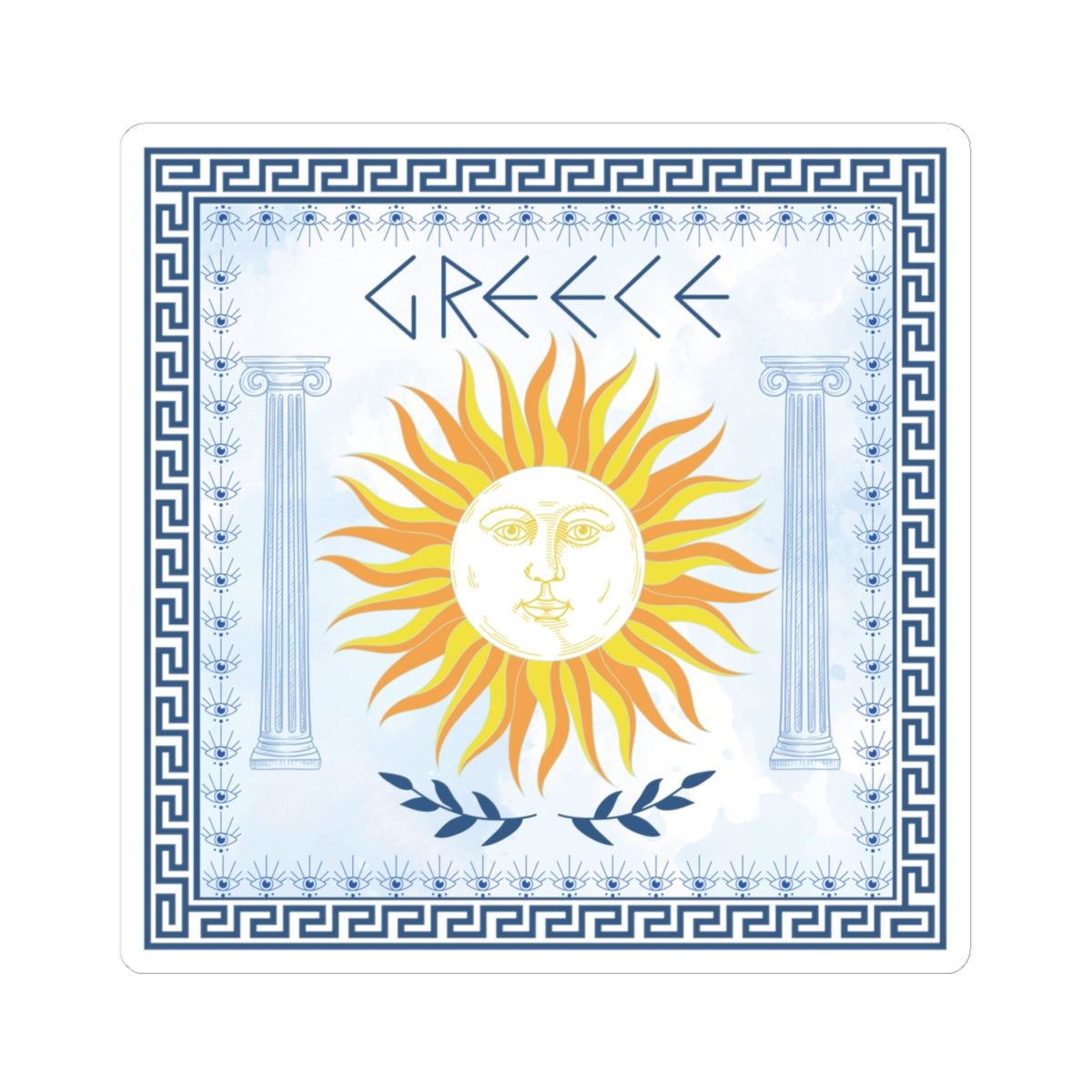 Greek Summer Inspired- Kiss Cut Stickers- Greece Travel, Planner Laptop Accessories, Gift for Travelers