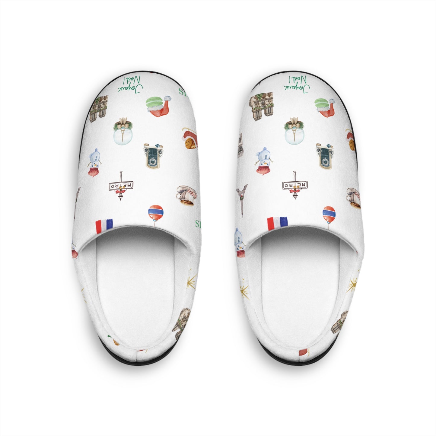 Paris France Inspired Women's Indoor Slippers