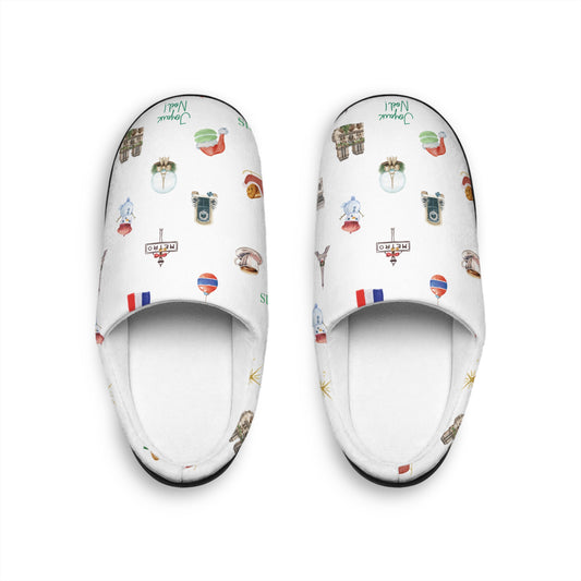 Paris France Inspired Women's Indoor Slippers