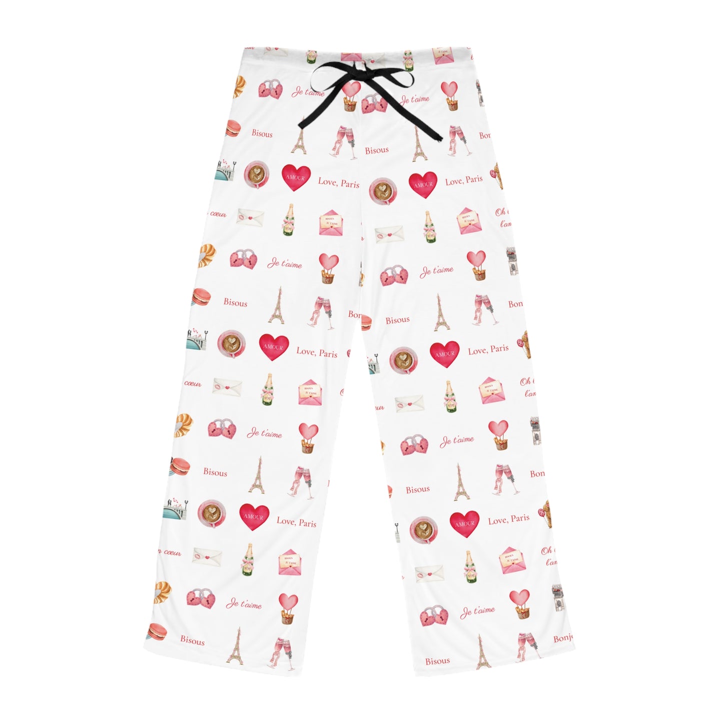 Women's Paris Valentines Day Inspired Pajama Pants