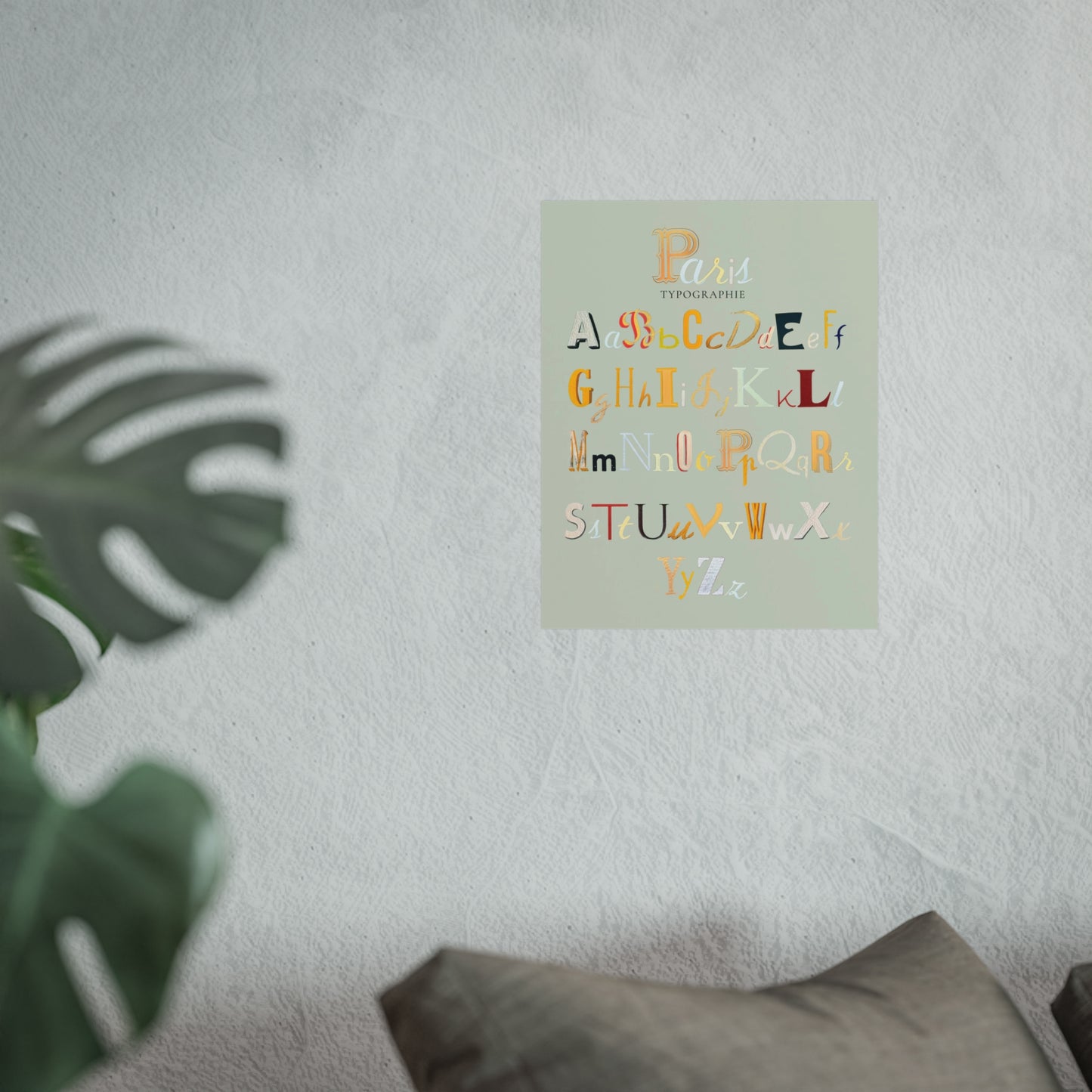 Paris Typography Alphabet Poster | Fine Art Poster I Paris Gift