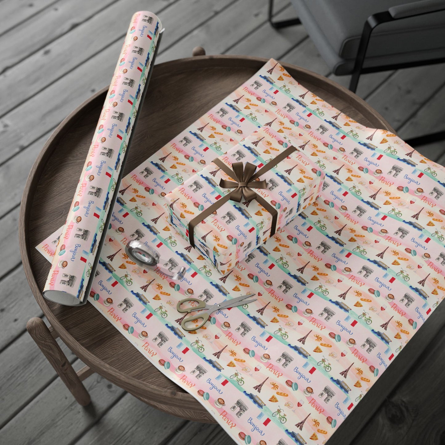 Paris France Wrapping Paper Gift Wrap