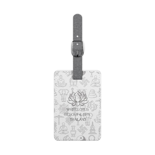 White Lotus Thailand Luggage Tag, Travel Accessory for White Lotus Fans, Unique Travel Gift, Vacation Baggage Tag