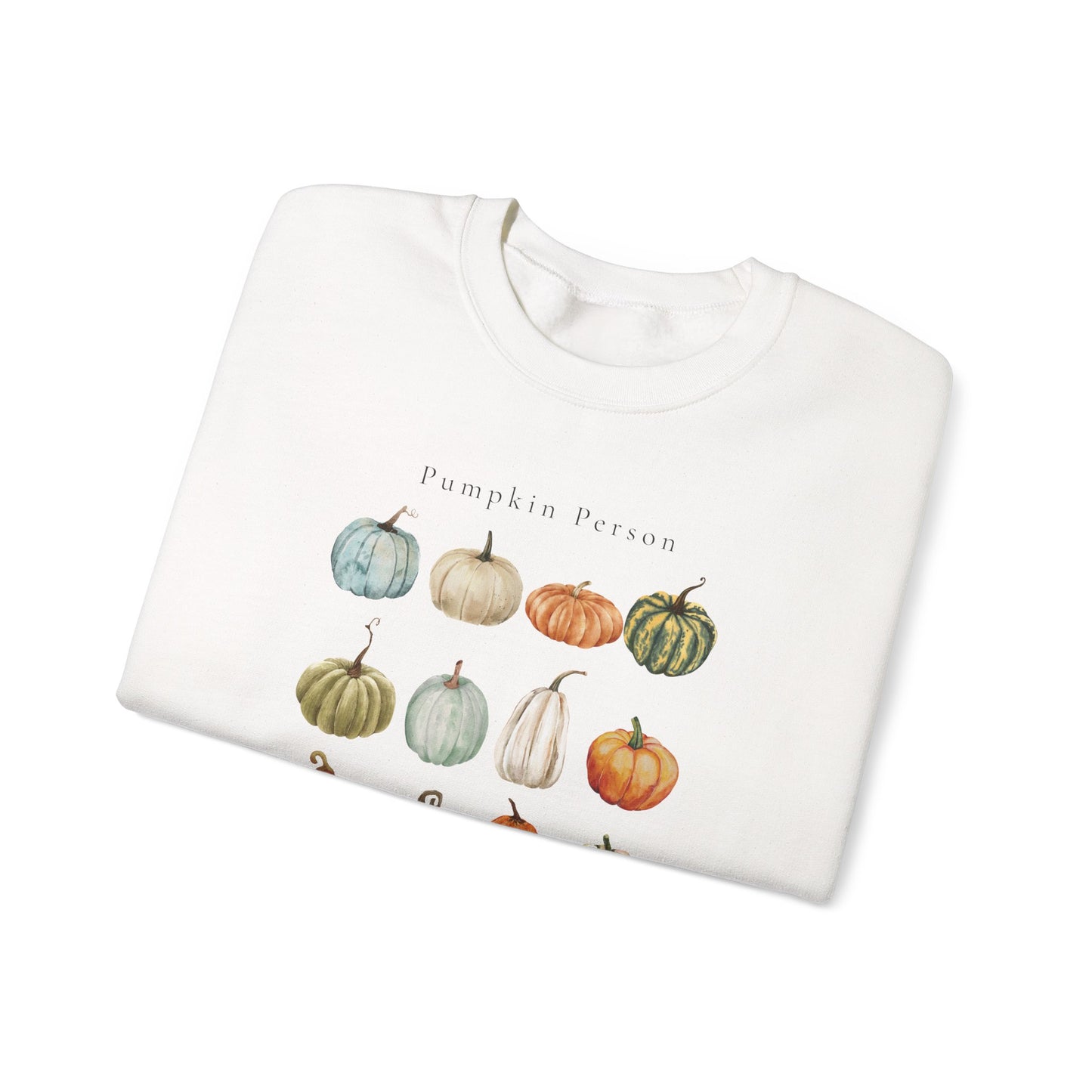 Pumpkin Person-Fall & Autumn-Inspired Pumpkin-Vibes Theme Crew Neck Graphic Sweatshirt