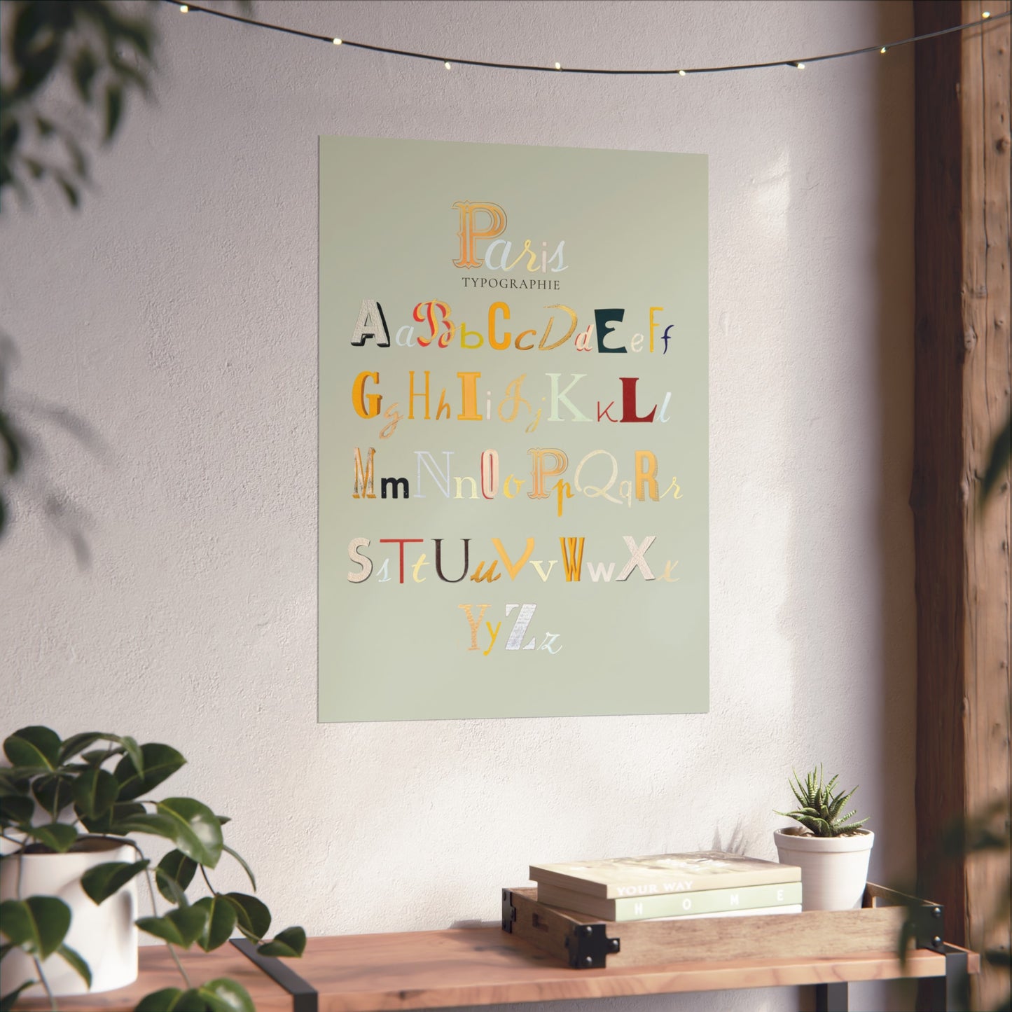 Paris Typography Alphabet Poster | Fine Art Poster I Paris Gift