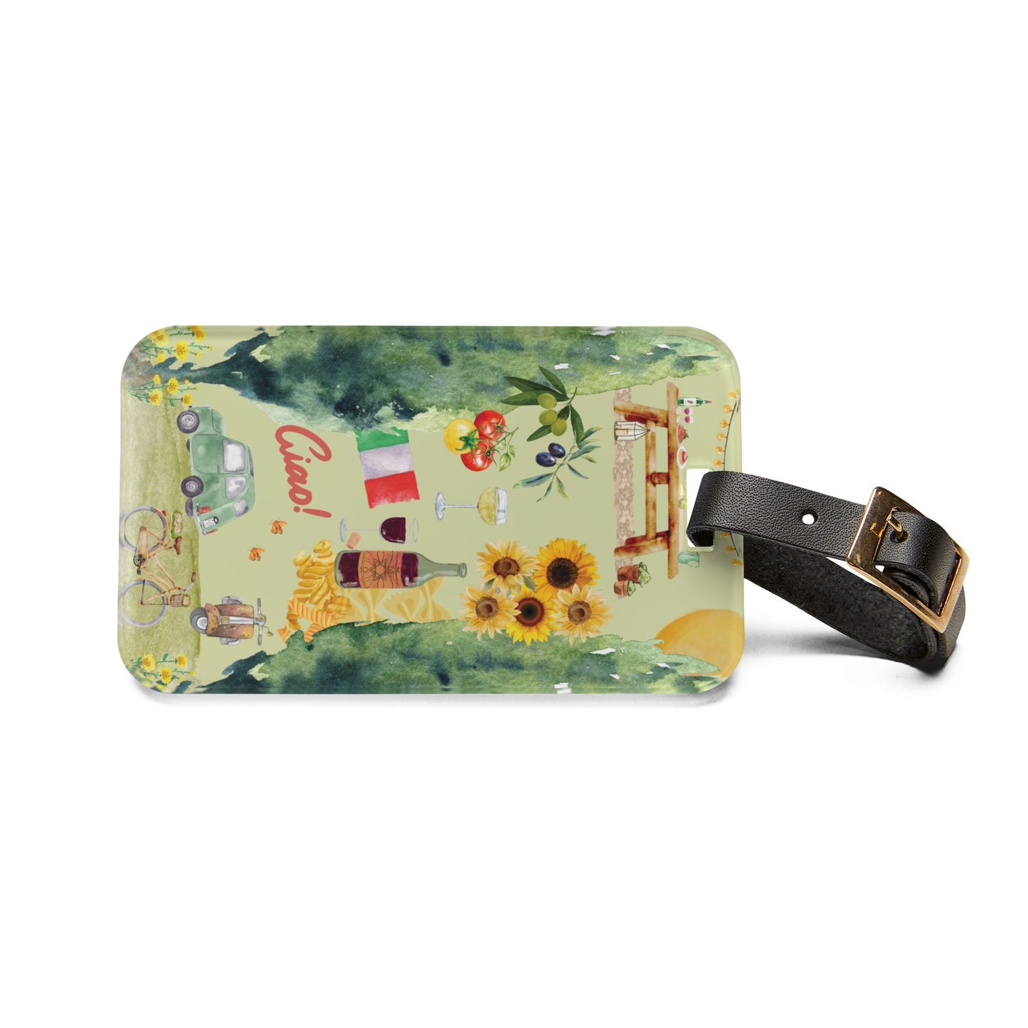 Italian Tuscany Travel Luggage Tag - Perfect for Vacation, Summer Travel, Italy Lovers, Summer Gift, Wanderlust Essentials