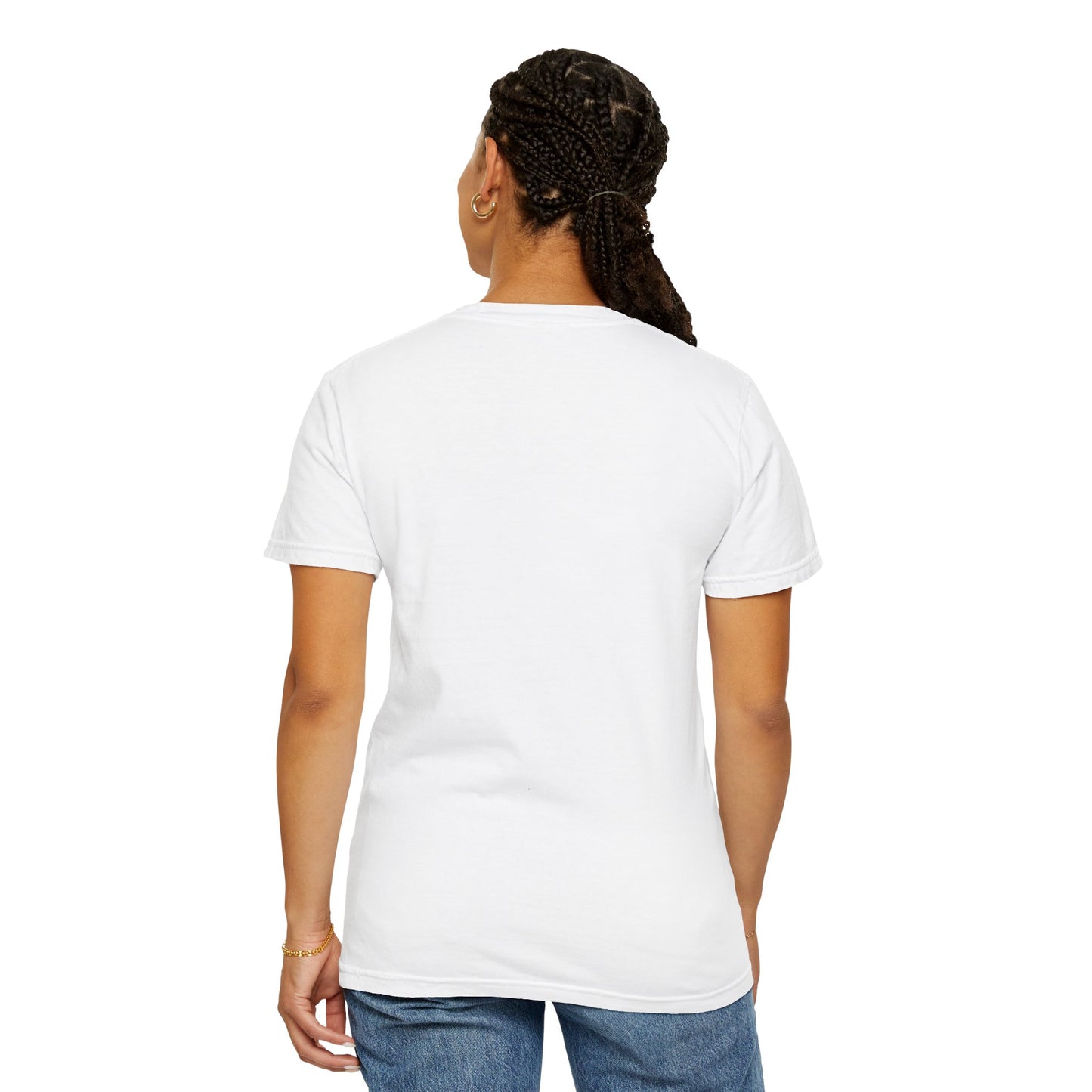 Just Here For the Leaves- Fall Leaf Foliage-Inspired Striped Graphic Crewneck Tee