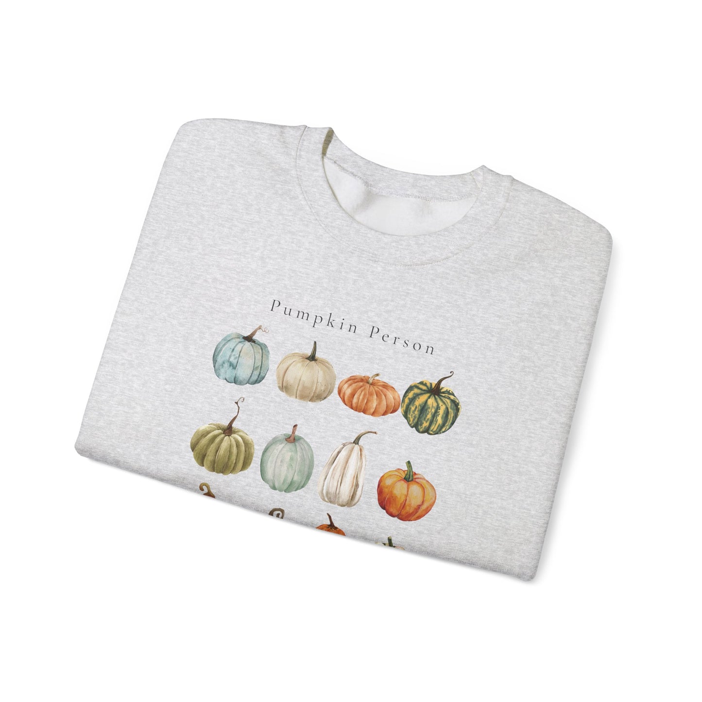 Pumpkin Person-Fall & Autumn-Inspired Pumpkin-Vibes Theme Crew Neck Graphic Sweatshirt