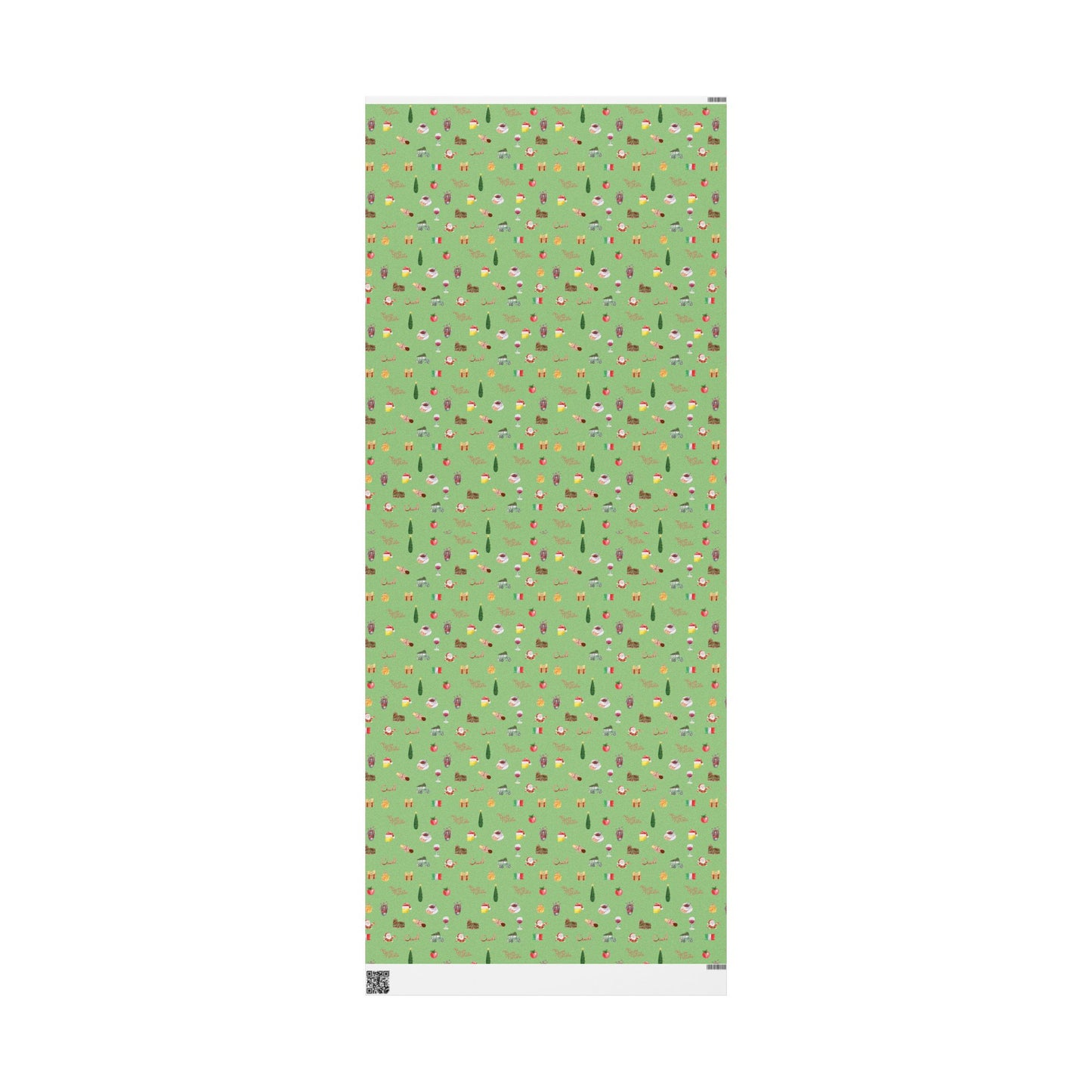Italian Themed Christmas Festive Whimsical Wrapping Paper For Holiday, Christmas Gifts