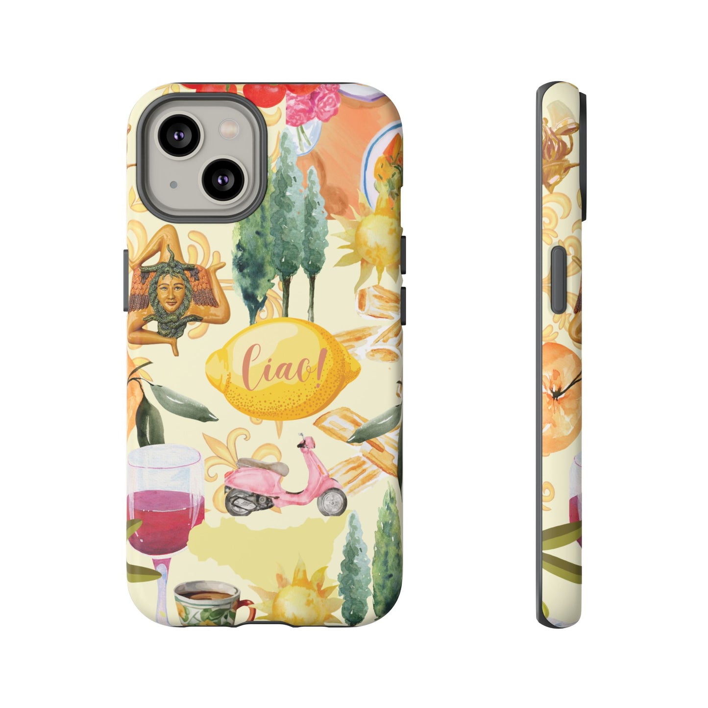 Sicilian Summer Phone Case, Summer Vibes, Italian Sicily Scene, Colorful Tough Case Phone Cover