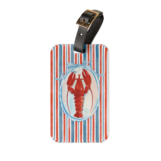 Lobster, New England, Cape Cod, Nantucket, Americana Summer Travel Luggage Tag - Perfect for Vacation, Travel, Gift, Wanderlust Essentials