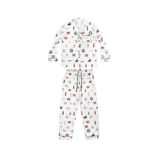 London Christmas Holidays Women's Satin Pajamas