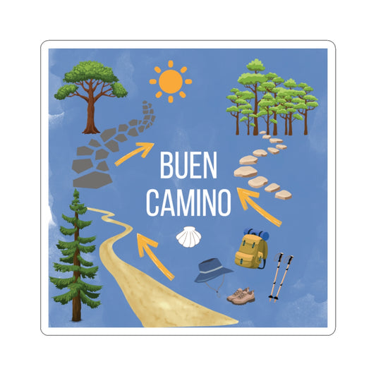 Buen Camino Sticker- Camino de Santiago- Travel. Accessories, Gift for Travelers Pilgrims