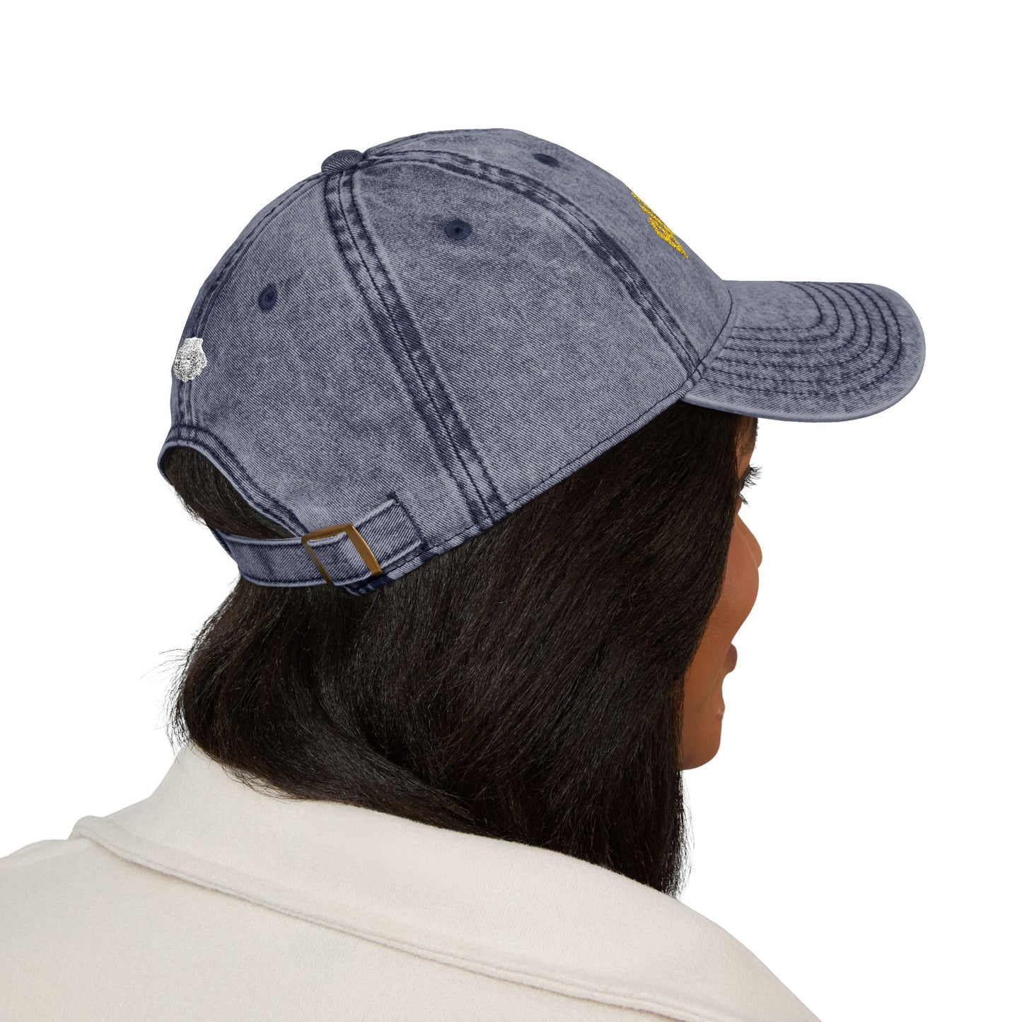 Buen Camino Embroidery Vintage Cap With Arrow Shell Design