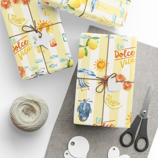 Italian Summer Dolce Vita Wrapping Paper Gift Wrap